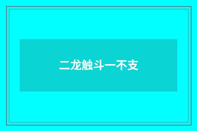 二龙触斗一不支