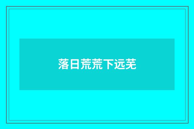 落日荒荒下远芜