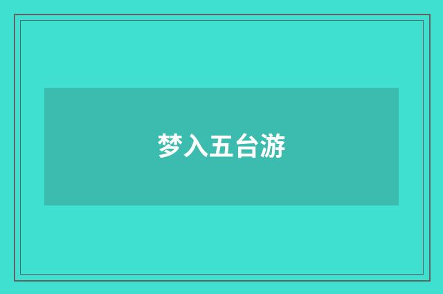 梦入五台游
