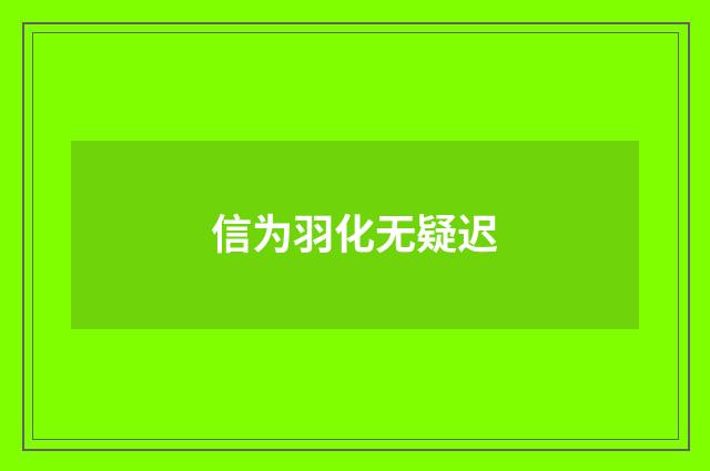 信为羽化无疑迟