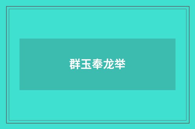 群玉奉龙举