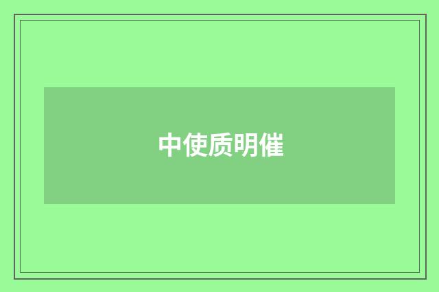 中使质明催