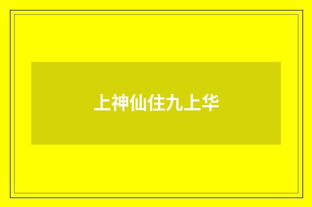 上神仙住九上华