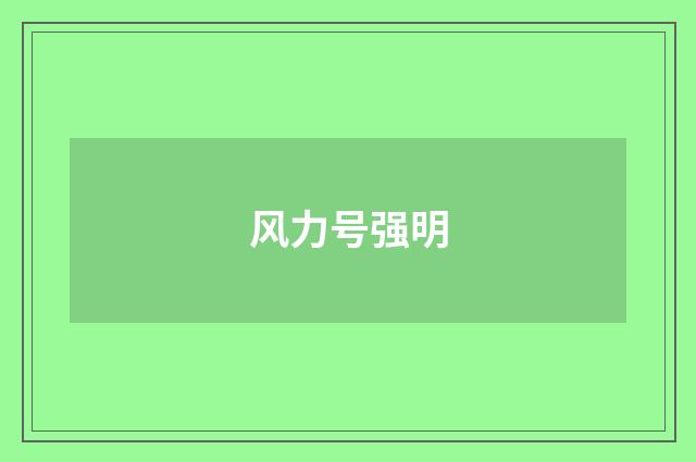 风力号强明