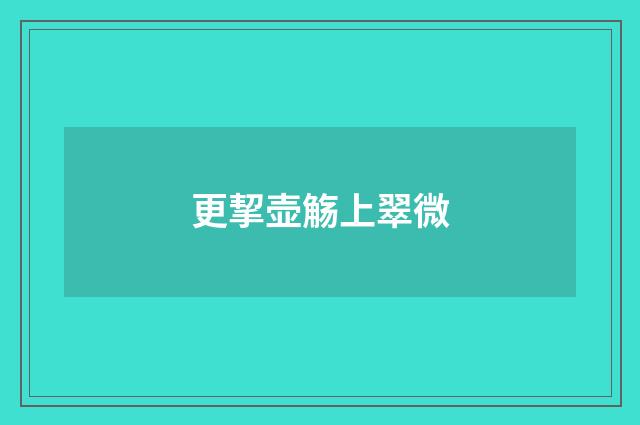 更挈壶觞上翠微