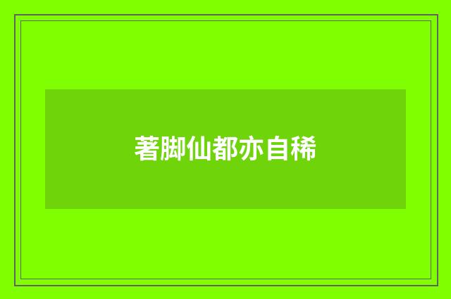 著脚仙都亦自稀