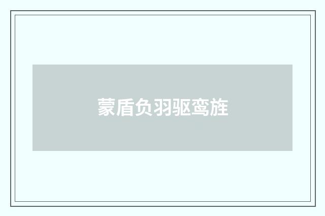 蒙盾负羽驱鸾旌