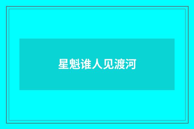 星魁谁人见渡河