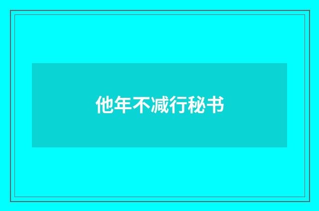 他年不减行秘书
