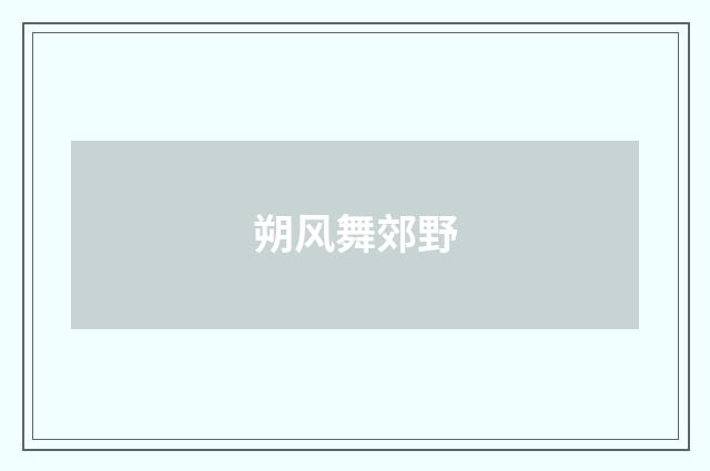朔风舞郊野