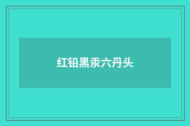 红铅黑汞六丹头