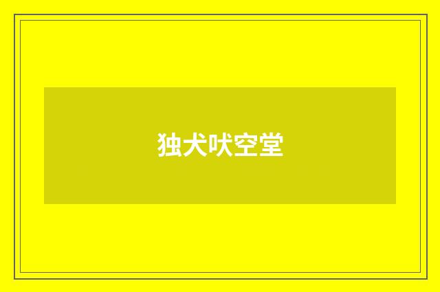 独犬吠空堂