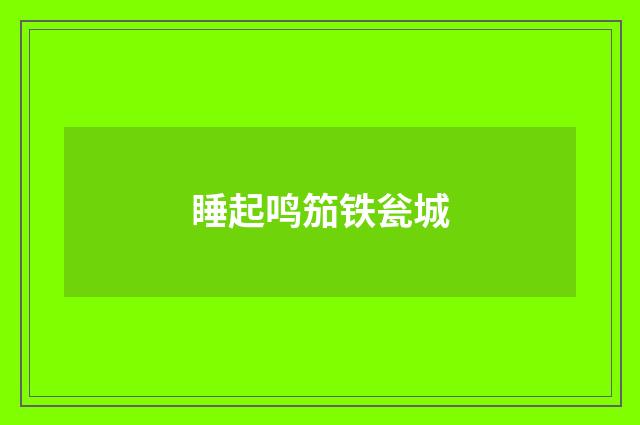 睡起鸣笳铁瓮城