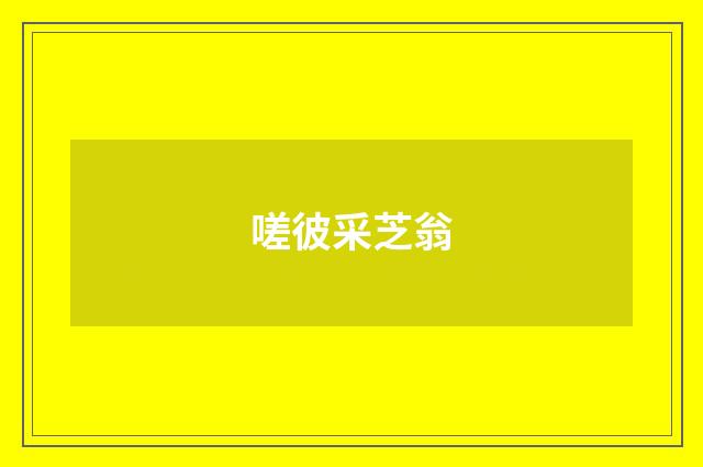嗟彼采芝翁