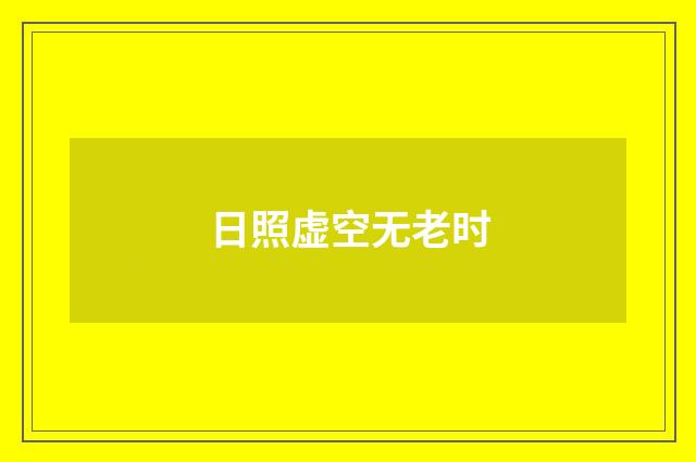 日照虚空无老时