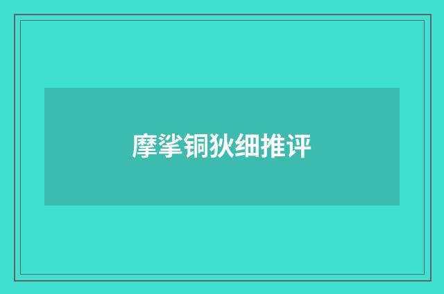 摩挲铜狄细推评