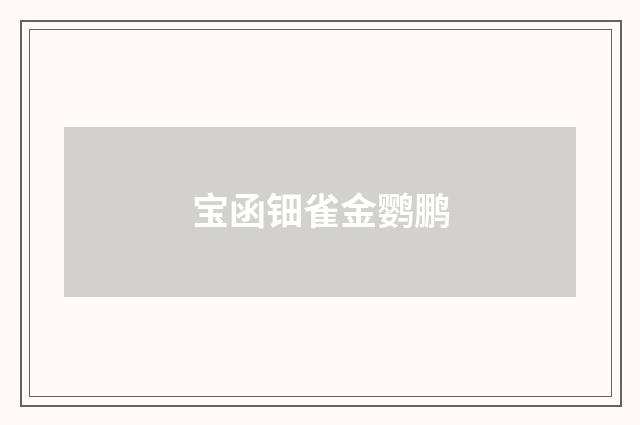 宝函钿雀金鹦鹏