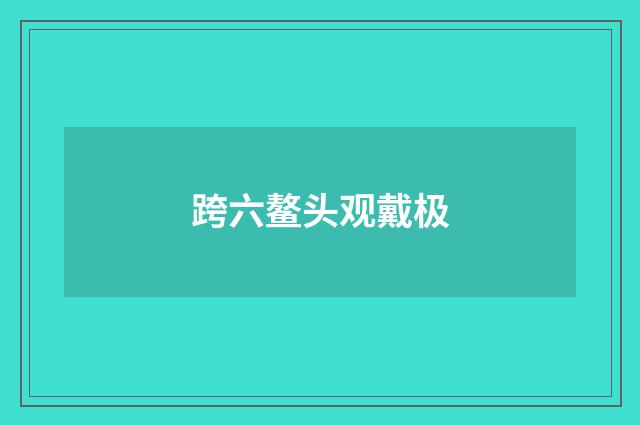 跨六鳌头观戴极