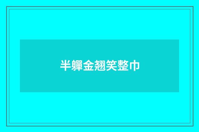 半軃金翘笑整巾