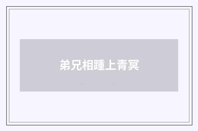 弟兄相踵上青冥