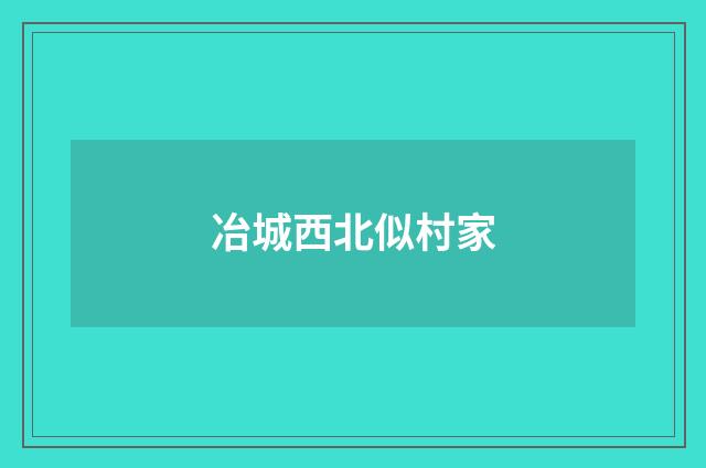 冶城西北似村家