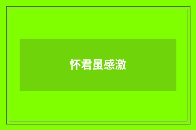 怀君虽感激