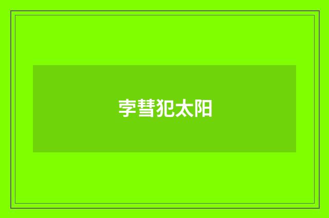 孛彗犯太阳