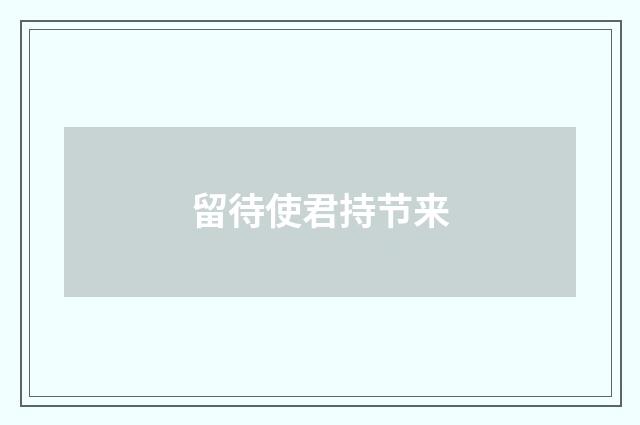 留待使君持节来