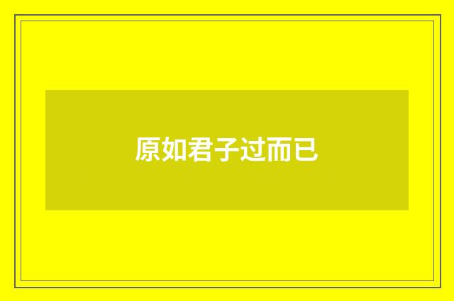 原如君子过而已