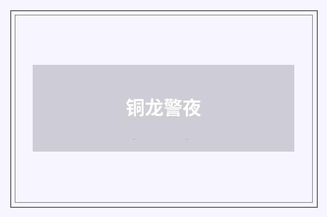 铜龙警夜