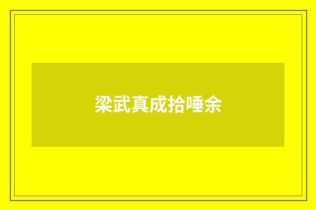 梁武真成拾唾余