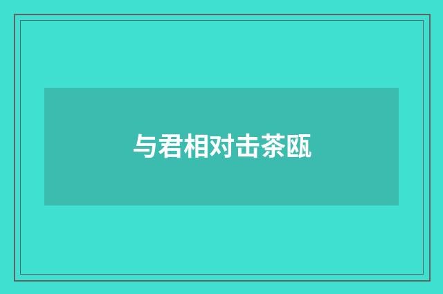 与君相对击茶瓯