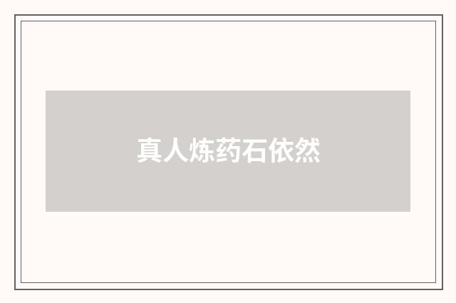 真人炼药石依然