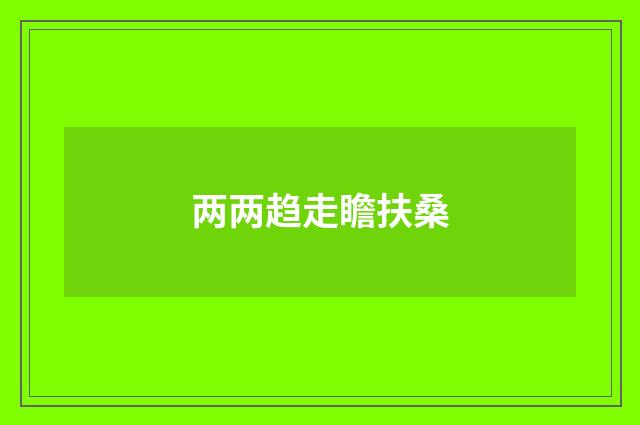 两两趋走瞻扶桑