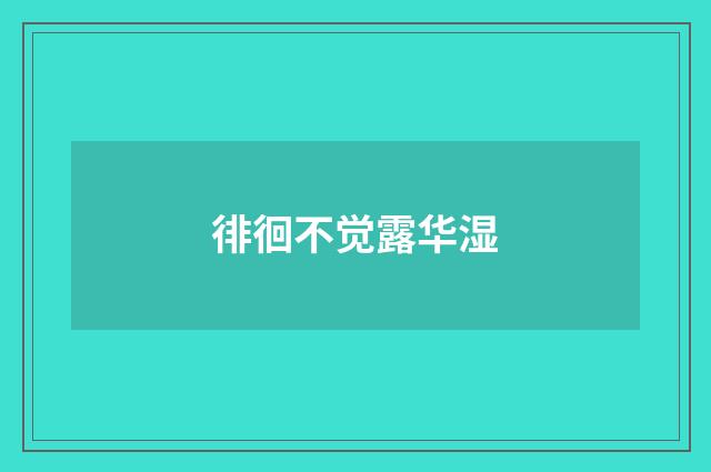 徘徊不觉露华湿