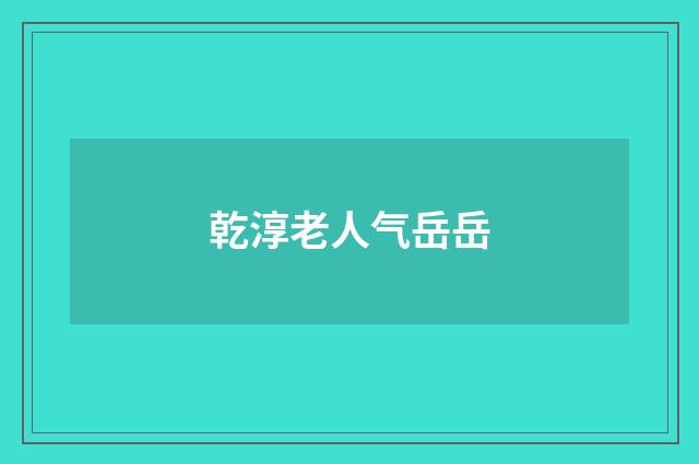 乾淳老人气岳岳