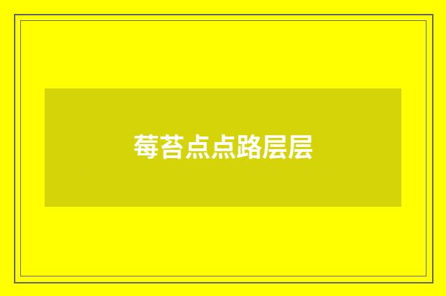 莓苔点点路层层