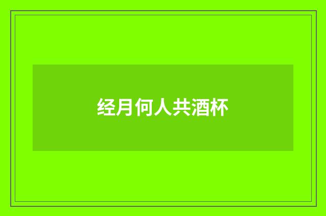 经月何人共酒杯
