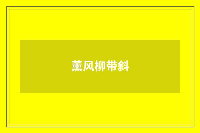 薰风柳带斜