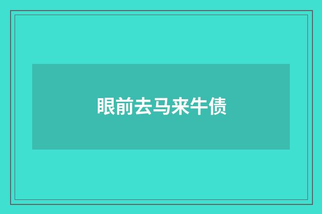 眼前去马来牛债