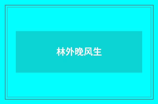 林外晚风生