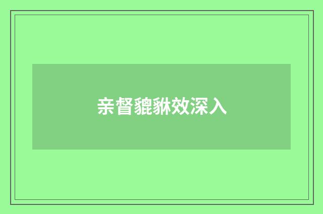 亲督貔貅效深入
