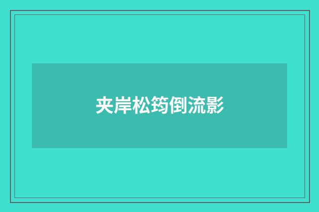 夹岸松筠倒流影