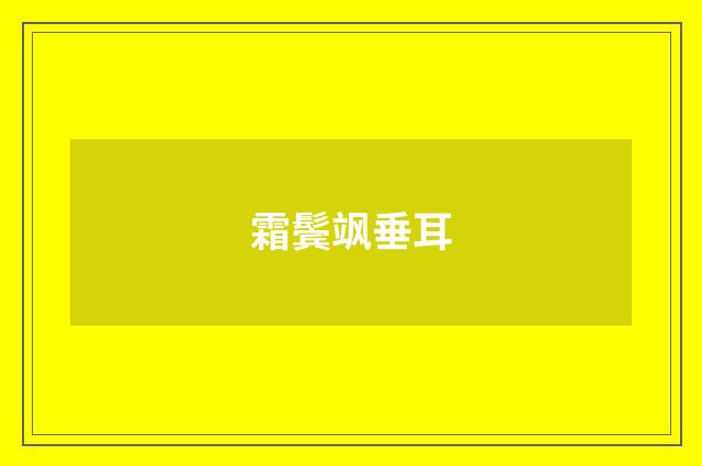 霜鬓飒垂耳