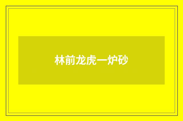 林前龙虎一炉砂