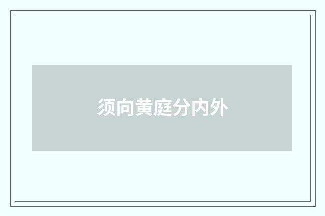 须向黄庭分内外