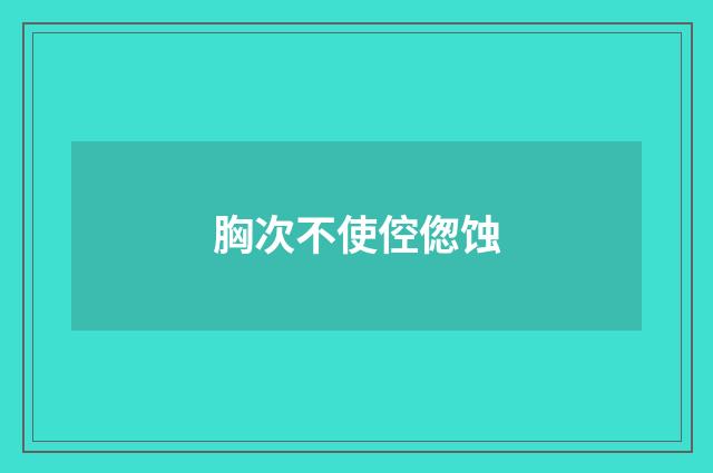 胸次不使倥偬蚀