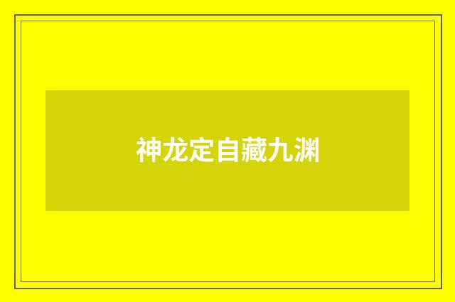 神龙定自藏九渊