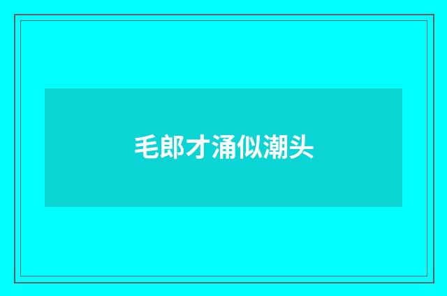 毛郎才涌似潮头