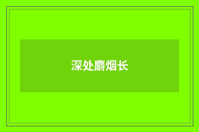 深处麝烟长